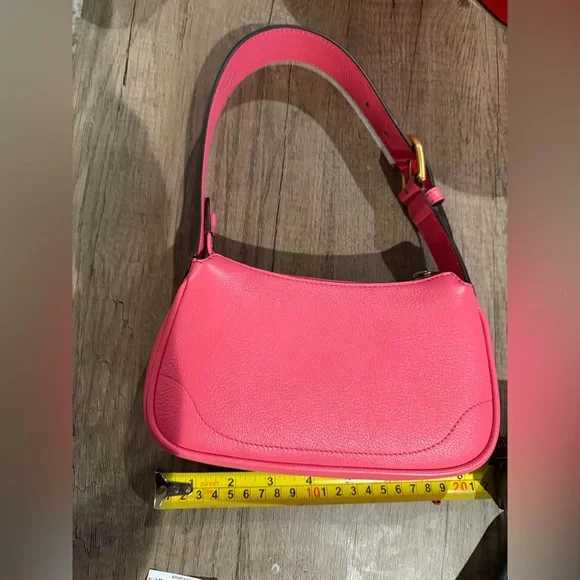 GUCCI SHOULDER BAG Pink Leather Women's Bag - Picture 2 of 10